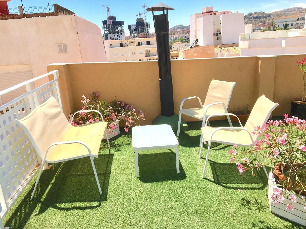 Room With Single Bed In Typical Townhouse With Rooftop Terrace Málaga Exteriör bild